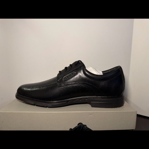 Clarks Un Kendric Way Leather Dress Shoes Black Mens 10.5W (Wide) main image 12
